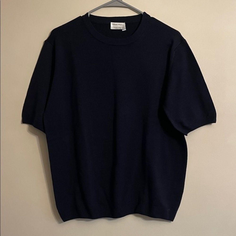 Pure Wool Navy Women's Crew Neck Sweater-size 42/10